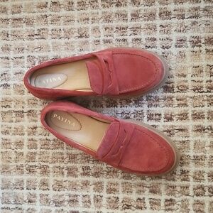 Portland Leather Patina Zoe Chunky Lug Sole Brick color Size 9 Suede loafer